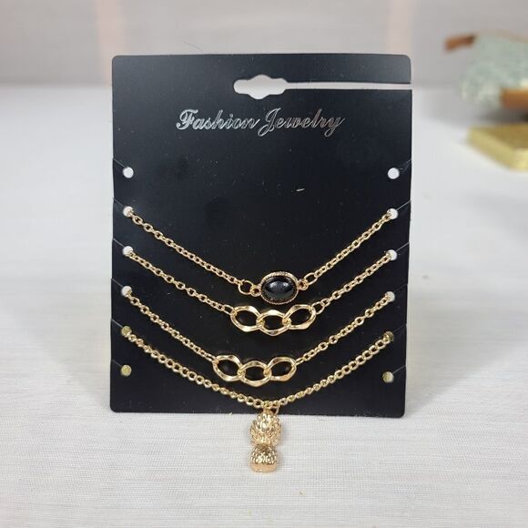 PINEAPPLE AND BLACK STONE Infinity BRACELET - Picture 9 of 15